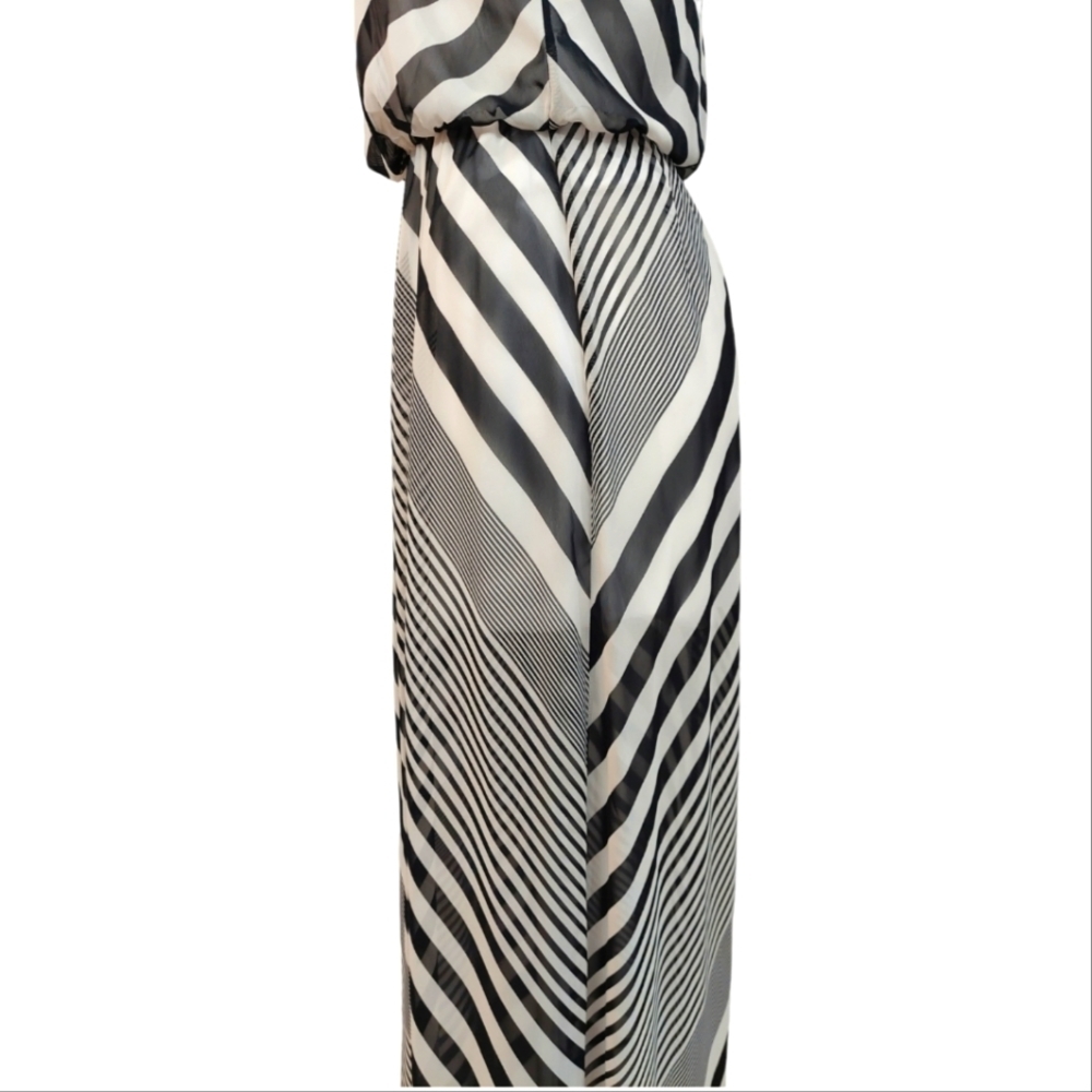 Arden B Striped Halter Maxi Dress Women's Sz Small Summer Casual - Picture 4 of 7
